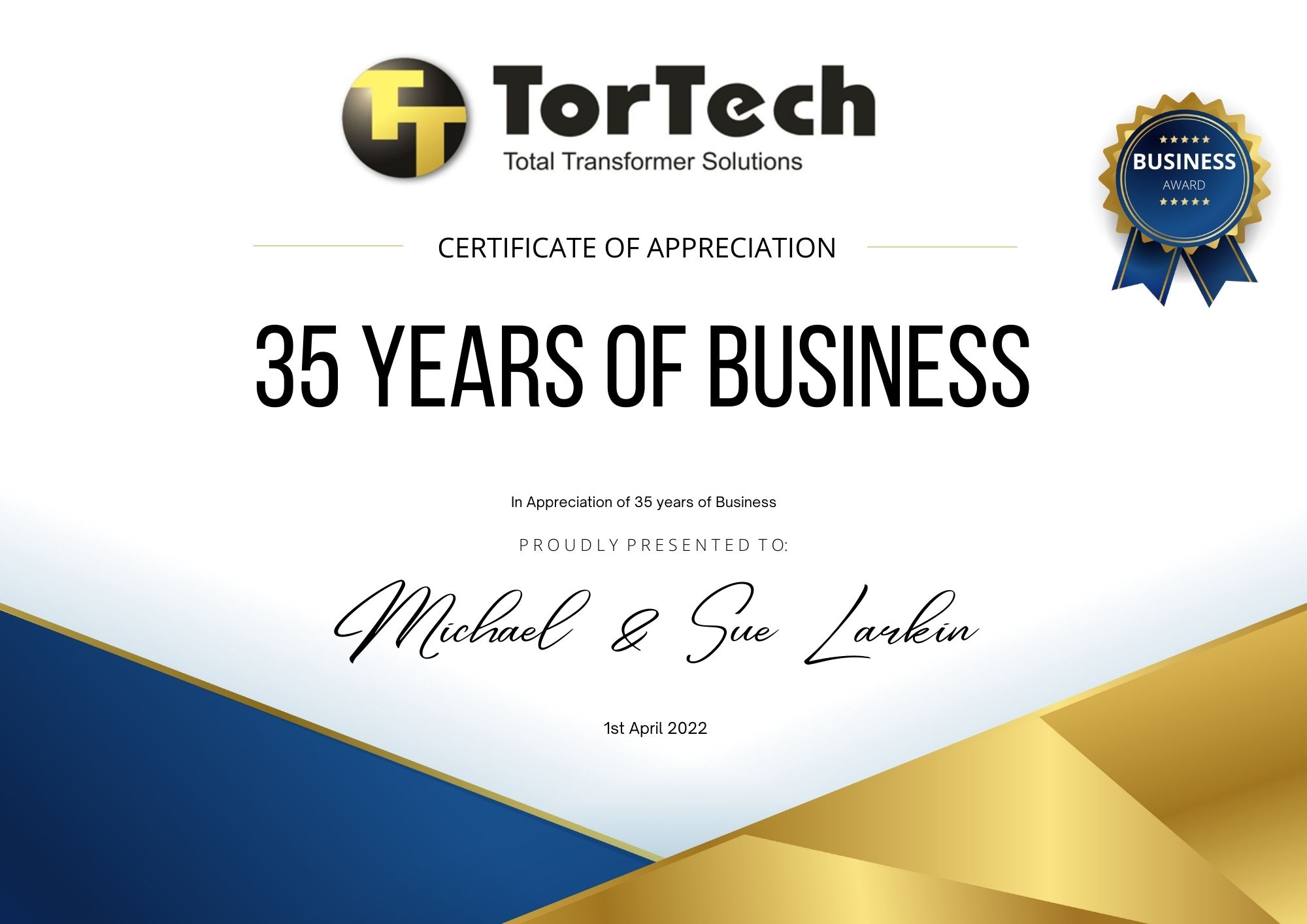 Read more about the article Celebrating 35 Years at Tortech